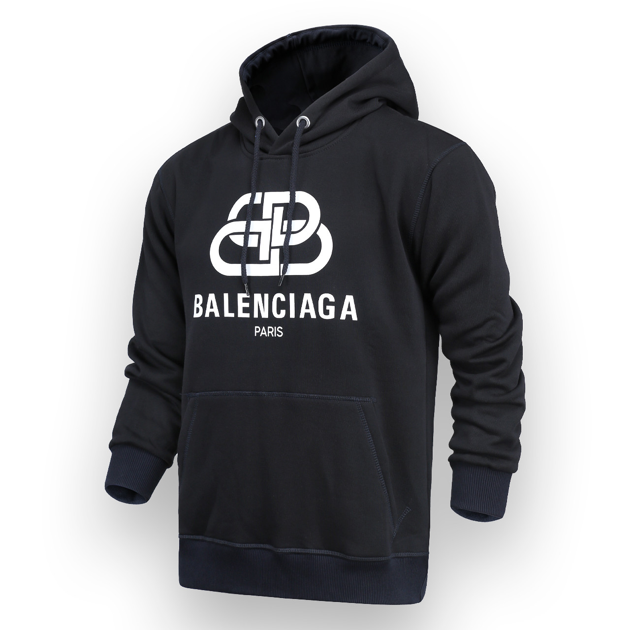 Худі осінь-зима чоловічі т синій BALENCIAGA з принтом Т-2 DBLU L(Р) 21-579-203