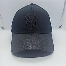 Кепка Бейсболка New York Yankees NY MLB Нью-Йорк Янкіз з Блискучим Козирком Чорна, фото 3