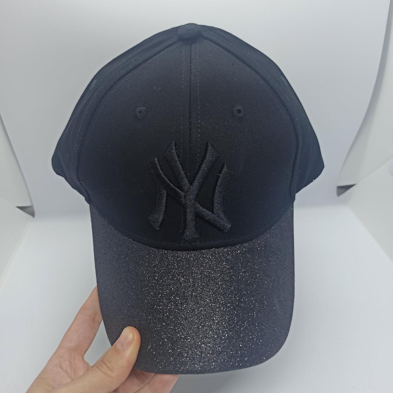 Кепка Бейсболка New York Yankees NY MLB Нью-Йорк Янкіз з Блискучим Козирком Чорна