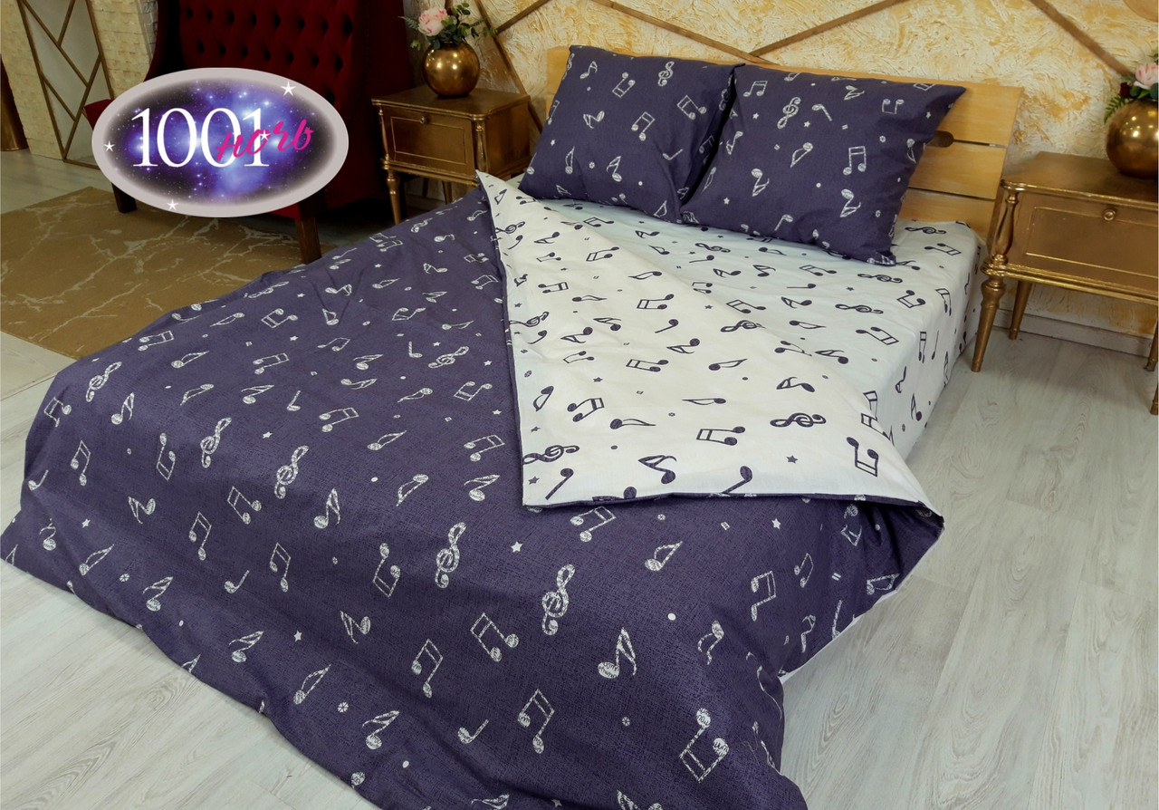 Комплект постільної білизни Бязь Голд Люкс Дуєт №бл 60 Євро 220х240