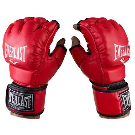 Рукавички єдиноборств червоні Everlast MMA 364 DX розмір S, фото 2