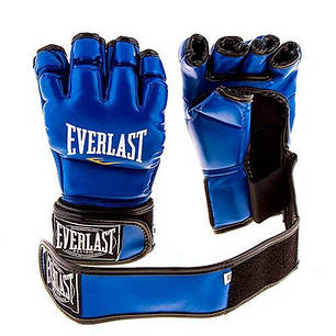 Рукавички єдиноборств сині Everlast MMA 364 DX розмір S, фото 2