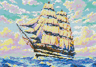 Набір алмазной мозаїки NKF Вітрильник F0237