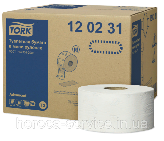 Tork Advanced Туалетний папір міні-рулон двухшаровий 170 м. Т2, фото 1