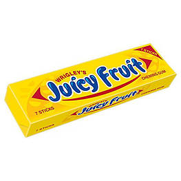 Wrigley's Juicy Fruit 5 жувальних пластинок із фруктовим смаком