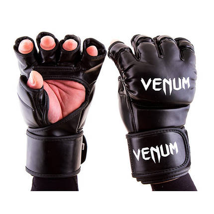 Рукавички єдиноборств чорні Venum MMA, DX364, розмір S, фото 2