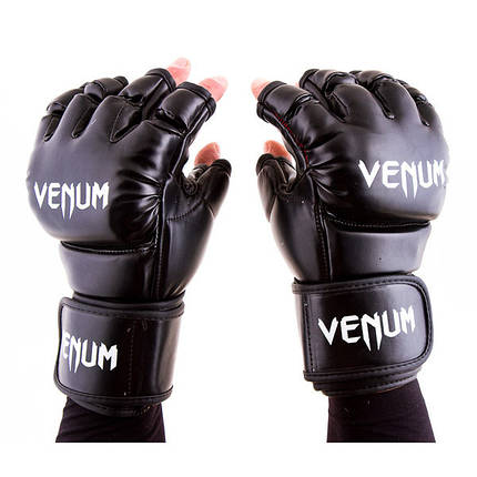 Рукавички єдиноборств чорні Venum MMA, DX364, розмір S, фото 2