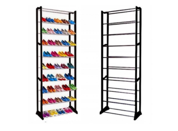 ОПТ ОПТ Стійка підставка полиця для взуття органайзер 10 полиць Amazing Shoe Rack чорна