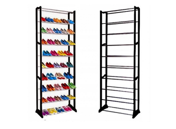 ОПТ ОПТ Стійка підставка полиця для взуття органайзер 10 полиць Amazing Shoe Rack чорна