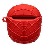 Чохол для навушників AirPods 1/2 Spider Man червоний, фото 4