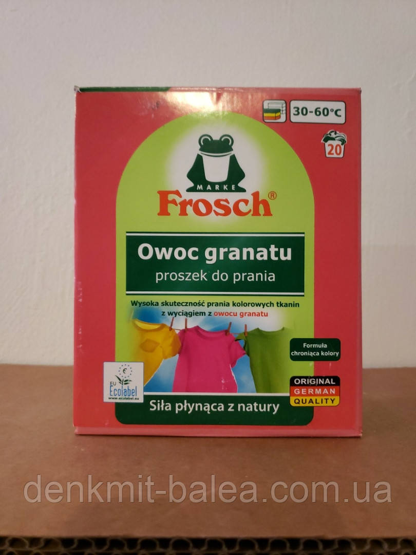 Порошок Фрош Гранат для стирки цветного белья Frosch Owoc Granatu 1.35 кг - фото 3 - id-p521624248