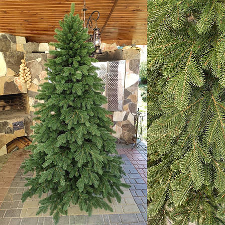 Елітна зелена 2.10 м. лита ялинка штучна., фото 1