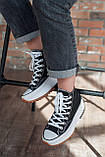 Кеди жіночі Converse Run star hike конверс високі чорні, фото 5