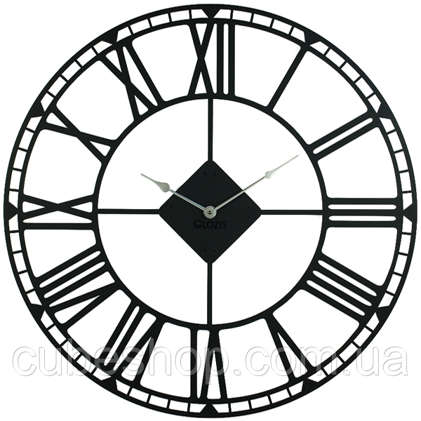 Великий настінний годинник Oxford (чорний)