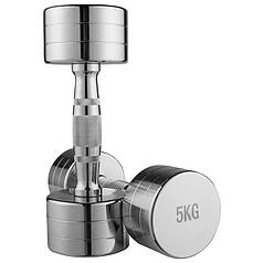 Фітнес гантель хромована на 5кг 1 шт