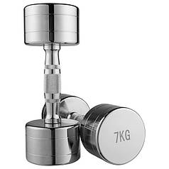 Фітнес гантель хромована на 7 кг 1 шт