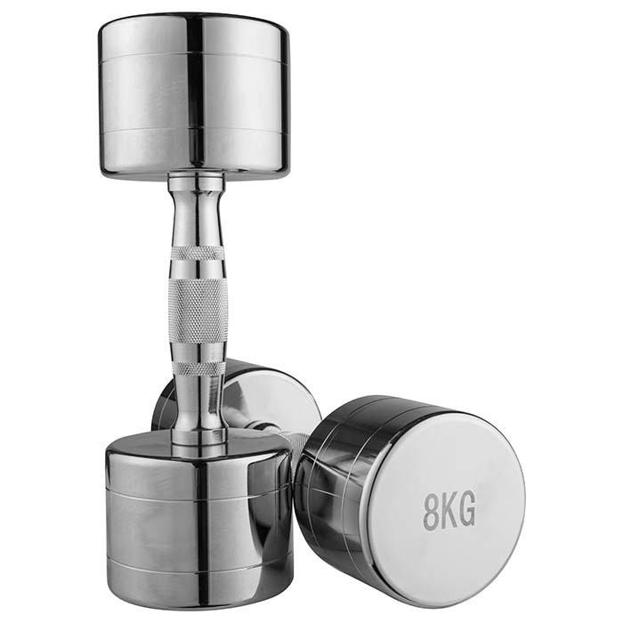 Фітнес гантель хромована на 8 кг 1 шт