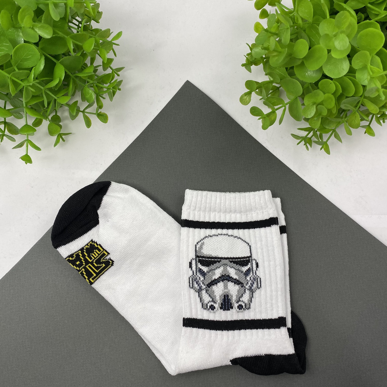 Шкарпетки білі з принтом "Star Wars Штурмовик"