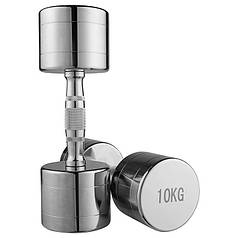 Фітнес гантель хромована на 10 кг 1 шт