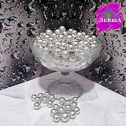 Кульки дзеркальні, срібні. Діаметр: 12-14 мм. 100 гр.