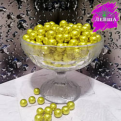 Кульки дзеркальні, золотий. Діаметр: 12-14 мм. 100 гр.