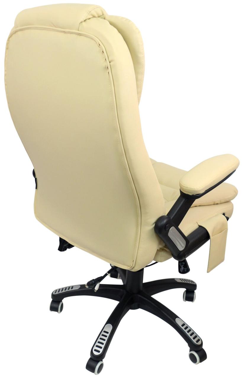 Компьютерное офисное кресло с массажем бежевого цвета - фото 4 - id-p1272975012