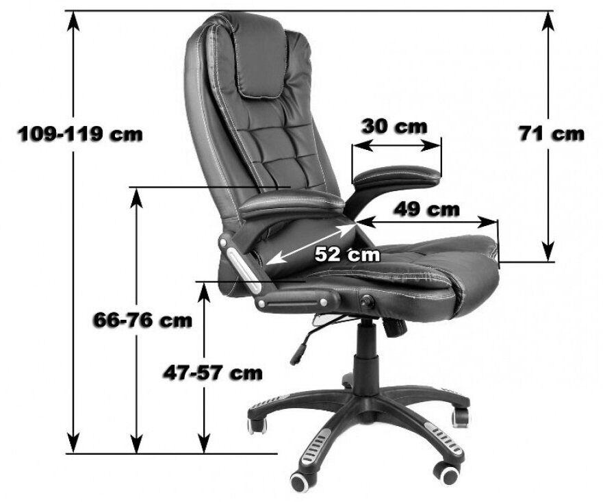 Компьютерное офисное кресло с массажем бежевого цвета - фото 7 - id-p1272975012