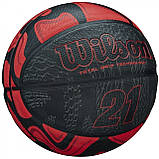 М'яч баскетбольний Wilson 21 Series red/black WTB2103XB07 (розмір 7), фото 5