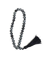 Чітки ручної роботи з каменю Сніговий Обсидіан 33 намистини по 10 мм