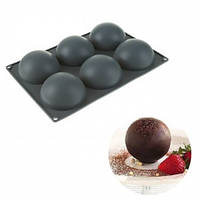 Силіконова форма Півсфера SNS  глубина 3,3 см.діаметр 6,8 см