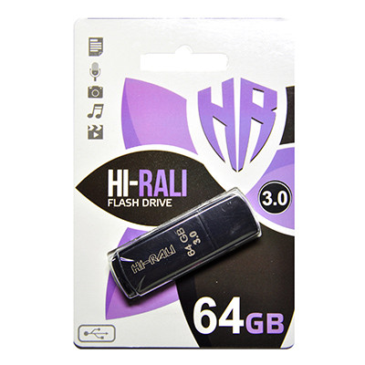 USB флеш накопичувач Hi-Rali 64GB/ HI-64GBTAGBK (Гарантія 3 роки), фото 1