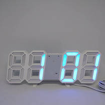 Годинник настільний з блакитним підсвічуванням UKC LY 1089 White (N011118), фото 4