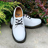Туфлі жіночі Dr.Martens 1461 білі з натуральної шкіри весна осінь, фото 6