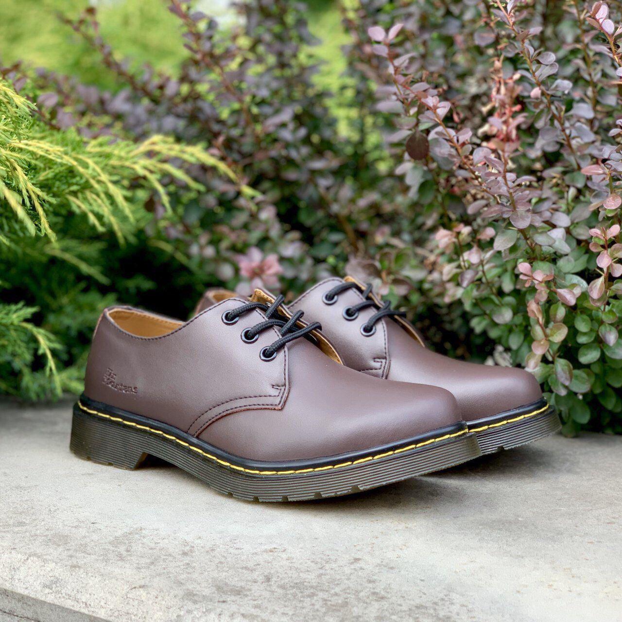 Туфлі жіночі Dr.Martens 1461 Brown коричневі шкіряні весна осінь, фото 1