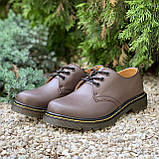 Туфлі жіночі Dr.Martens 1461 Brown коричневі шкіряні весна осінь, фото 4