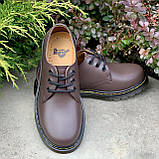 Туфлі жіночі Dr.Martens 1461 Brown коричневі шкіряні весна осінь, фото 5
