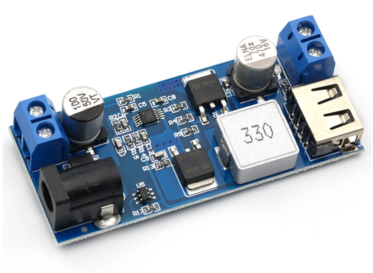 Знижувальний модуль перетворювач USB DC-DC 9-36 В на 5.2 В 6 А 25 Вт, фото 1