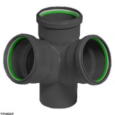 Хрестовина двоплоскісна 87,5° 110/110/50 права для внутрішньої каналізації ASG NANO HTR, фото 1