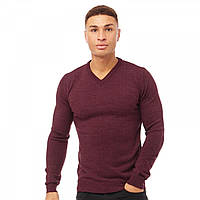 Джемпер Brave Soul Quazar V-Neck Knitwear Burgundy Mix Burgundy Marl - Оригинал