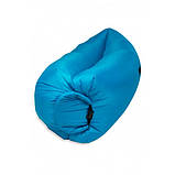 Надувний диван, блакитний, фото 2