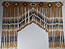 Арочна штора з дерев’яних намистин | Рудо-коричнева арка | 100×200 см | декоративна дерев’яна фіранка, фото 2