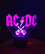 3d-світильник AC/DC, АС/ДС, 3д-нічник, кілька підсвічувань (батарейка+220В), фото 2