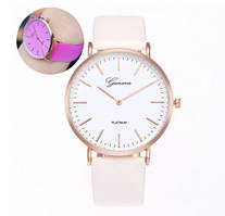 Годинник хамелеон З ДЕФЕКТОМ (стрілка одна відпала) - годинник на сонці змінюють колір з білого на малиновий