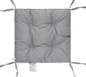 Подушка на стілець із зав'язками 40х40х5 "COLOR" (сіра)