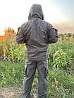 Демісезонний костюм для полювання хакі напівкомбінезоном, фото 9