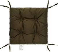 Подушка для стульев 40х40х5 с завязками "COLOR" (хаки)