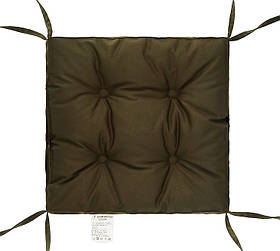 Подушка для стільців 40х40х5 з зав'язками "COLOR" (хакі)
