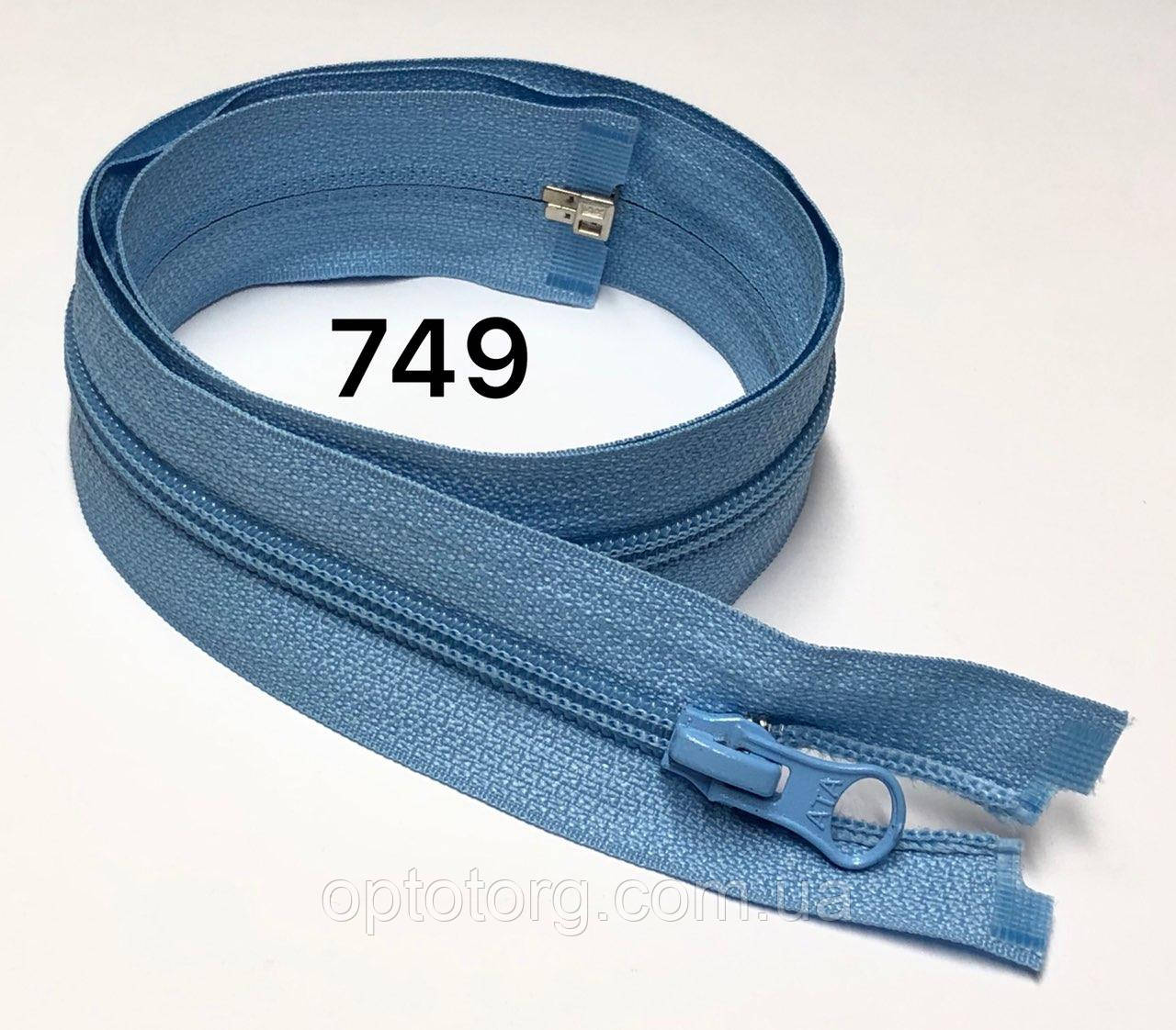 Спіральна блискавка Блакитна 40см Тип 5 роз'ємна