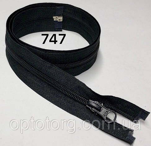 Спіральна блискавка Графітовий 75см Тип 5 роз'ємна з одним бігунком, фото 1