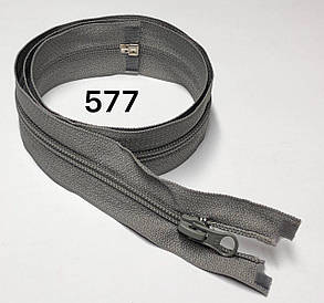 Спіральна блискавка Сірий світлий 90см Тип 5 роз'ємна з одним бігунком